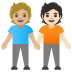 people holding hands, medium-light skin tone, light skin tone